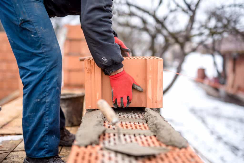Laying Bricks in Winter