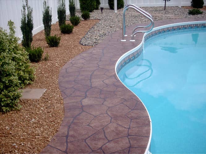 decorative concrete pool deck