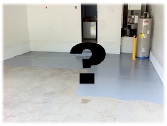 epoxy curing on a concrete floor
