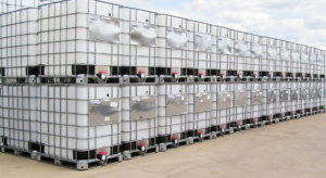 Stacks of IBC Totes