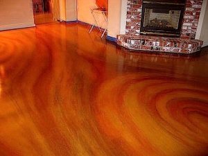non-acid stained concrete