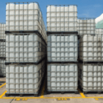 Stacks of IBC totes