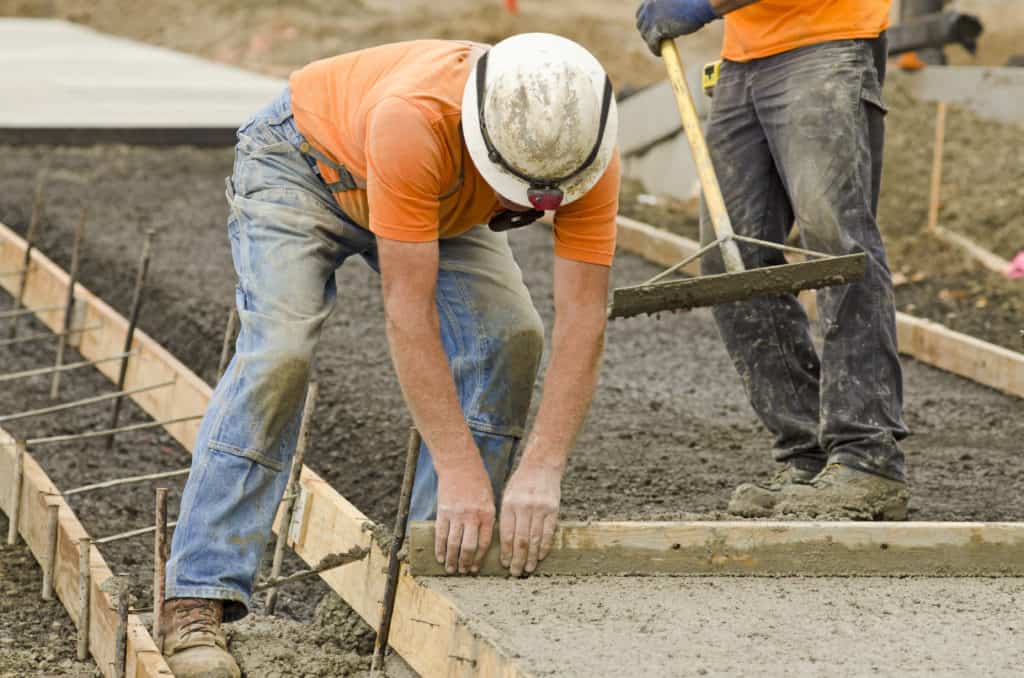 screed board concrete slab