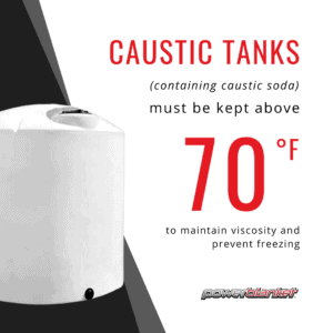 caustic tank heating