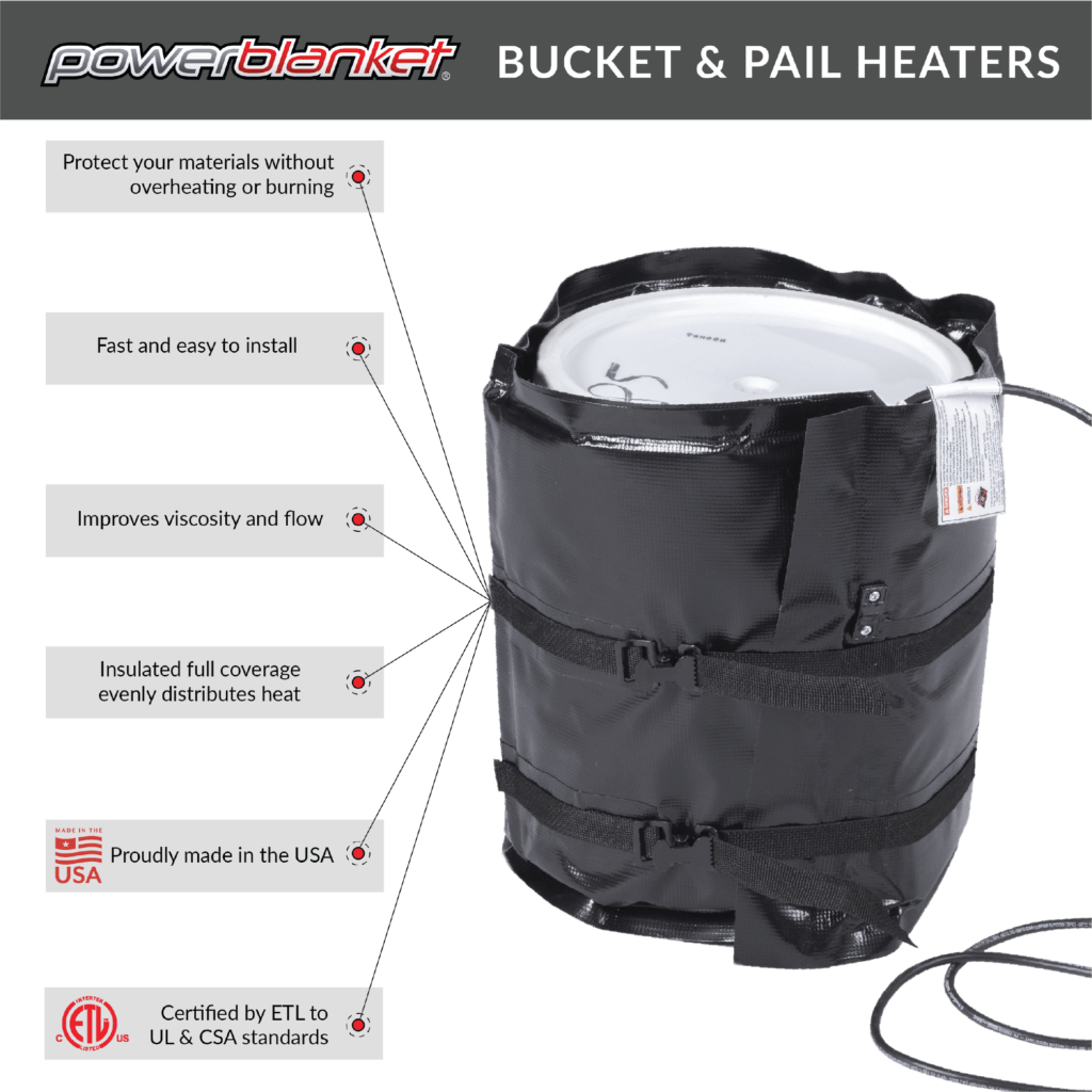 Powerblanket bucket heaters